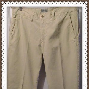 Men “ZIP MEN’S” Summer Jeans 100% Cotton Pants Natural Sand/Tan Color Size 34